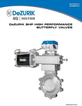 New Literature Available on DeZURIK High Performance Butterfly Valves
