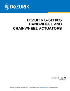D10083 – DeZURIK G-SERIES ACTUATOR – HANDWHEEL AND CHAINWHEEL OPERATED