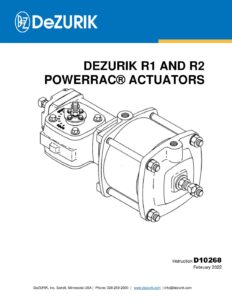 D10268 – DeZURIK R1 AND R2 POWERRAC® ACTUATORS