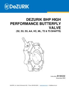 D10322 – DeZURIK 24-48″ BHP HIGH PERFORMANCE BUTTERFLY VALVE