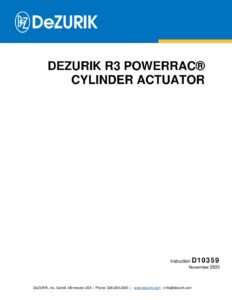 D10359 – DeZURIK R3 POWERRAC® CYLINDER ACTUATOR