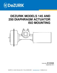 D10368 – DeZURIK MODELS 145 AND 250 DIAPHRAGM ACTUATOR – ISO MOUNTING