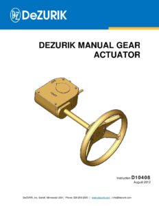 D10408 – DeZURIK MANUAL GEAR ACTUATOR