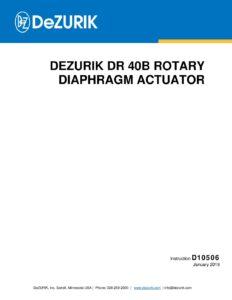 D10506 – DeZURIK DR-40B ROTARY DIAPHRAGM ACTUATOR
