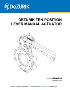 D10516 - DeZURIK TEN-POSITION LEVER MANUAL ACTUATOR