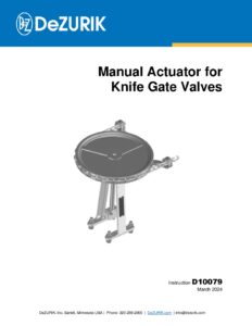 D10079 - MANUAL ACTUATOR FOR KNIFE GATE VALVES