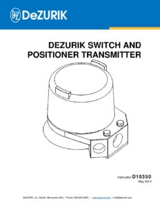 D10350 - DeZURIK SWITCH AND POSITION TRANSMITTER