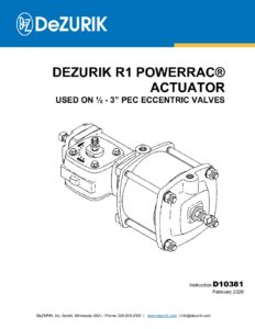 D10381 - DeZURIK R1 POWERRAC®-STELLANTRIEB FÜR 1/2-3" PEC-VENTILE