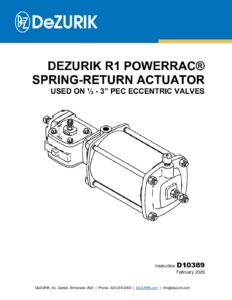 D10389 - DeZURIK R1 POWERRAC® FEDERRÜCKSTELLANTRIEB FÜR 1/2-3" PEC-VENTILE