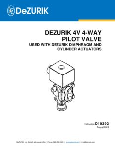 D10392 - DeZURIK 4V 4-WAY PILOT VALVE FOR DIAPHRAGM AND CYLINDER ACTUATORS
