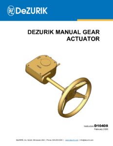 D10408 - DeZURIK MANUAL GEAR ACTUATOR
