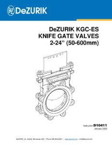 D10411 – DeZURIK 2-24″ KGC-ES KNIFE GATE VALVES