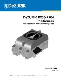 D10471 – DeZURIK P200-P204 POSITIONERS