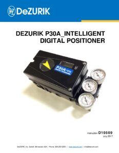 D10509 – DeZURIK P30A INTELLIGENT DIGITAL POSITIONER