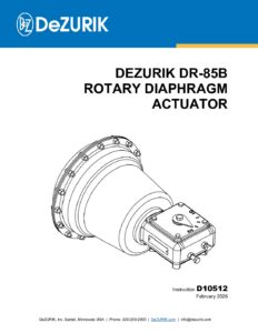 D10512 - ACTIONNEUR À DIAPHRAGME ROTATIF DeZURIK DR-85B