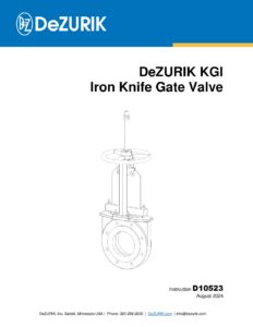 D10523 – DeZURIK 3-24″ KGI IRON KNIFE GATE VALVE