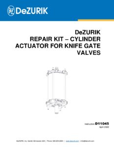 D11045 – CYLINDER ACTUATOR FOR KNIFE GATE VALVES – REPAIR KIT