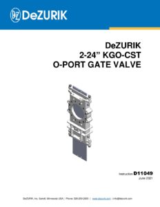 D11049 – DeZURIK 2-24″ KGO-CST O-PORT GATE VALVE