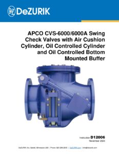 D12006 - APCO CVS-6000/6000A SWING CHECK VALVES WITH AC/OC/BMB ACCESSORIES
