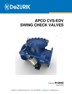 D12042 - APCO CVS-EDV SWING CHECK VALVES