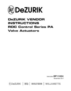 DP11004 - RDC CONTROL SERIES PA VALVE ACTUATORS