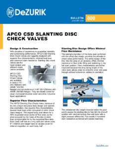 APCO CSD Slanting Disc Check Valves 800