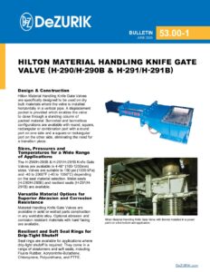 Hilton Material Handling Knife Gate Valves (H-290 & H-290B)
