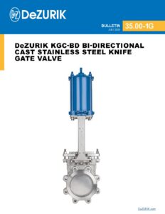 DeZURIK KGC-BD Bi-Directional Cast Stainless Steel Knife Gate Valve 35.00-1G
