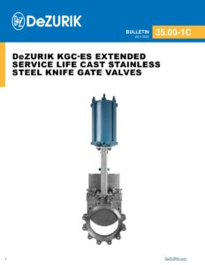 DeZURIK KGC-ES Extended Service Life Cast Stainless Steel Knife Gate Valves 35.00-1C