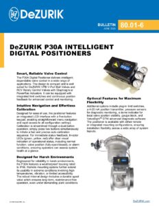 DeZURIK P30A Digital Positioner Bulletin 80.01-6
