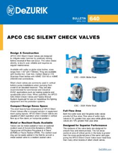 APCO CSC Silent Check Valves 640