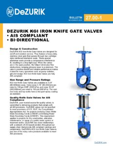 DeZURIK KGI Iron Knife Gate Valves 27.00-1