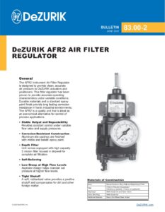 DeZURIK AFR2 Air Filter Regulator 83.00-2