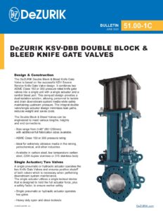 DeZURIK KSV-DBB Double Block & Bleed Knife Gate Valves 51.00-1C
