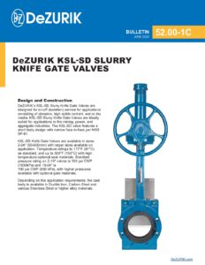 DeZURIK KSL-SD Slurry Knife Gate Valves 52.00-1C
