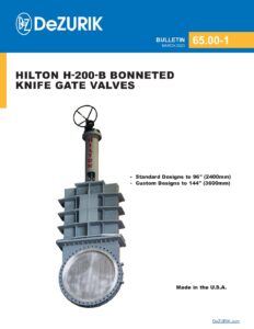 Hilton H-200-B Bonneted Knife Gate Valves 65.00-1