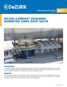 Hilton Compact Designed Bonneted Knife Gate Valve in Pumping Station