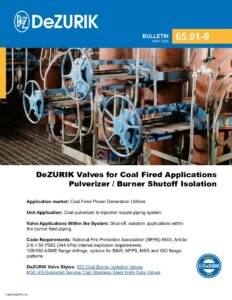 Valves for Coal Fired Applications 65.01-9