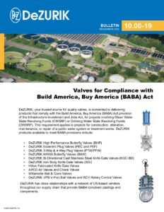 DeZURIK BABA Build America Buy America Act Compliant Valves