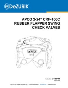 D12046 - APCO 2-24" CRF-100C RUBBER FLAPPER SWING CHECK VALVES