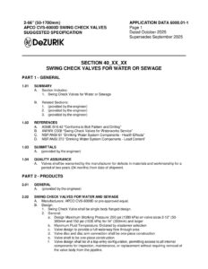 2-66” APCO CVS-6000D Suggested Specification 6000.01-1