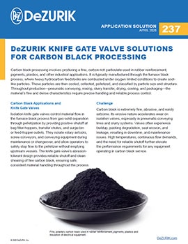 New Application Solution: Knife Gate Valves for Carbon Black Processing