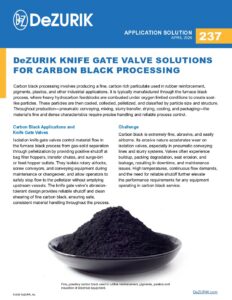 DeZURIK Knife Gate Valve Solutions for Carbon Black Processing