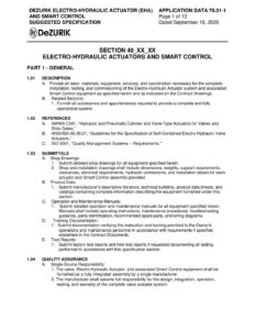 DeZURIK Electro-Hydraulic Actuator & Smart Control